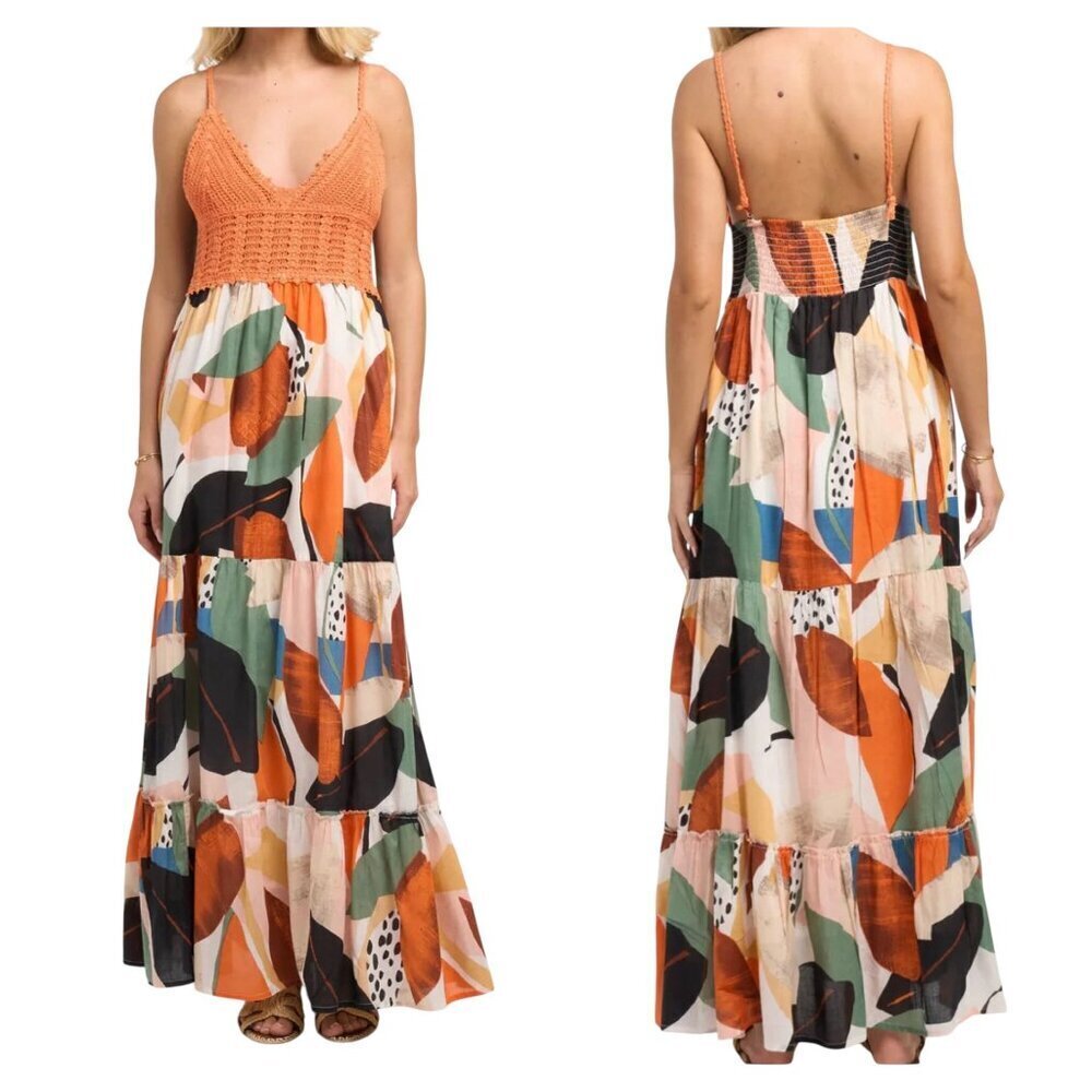 Guadalupe Designs Seneiya Crochet Maxi Dress NWT M